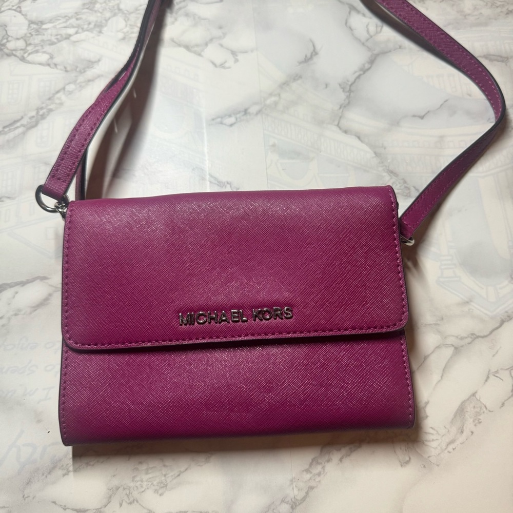 Michael Kors MK Chain Crossbody Wallet Small Shoulder Handbag Purse